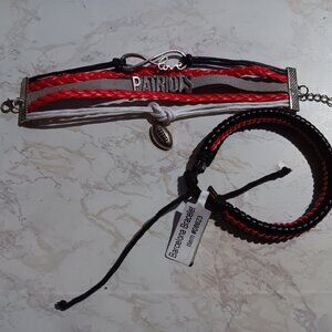 NEW New England Patriots NFL 2 Piece  Bracelet Bundle